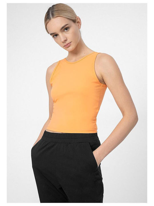 4F Sommerlich Damen Bluse Ärmellos Orange