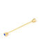 Gold Pin For Shirtshirt Collars Blue Crystal