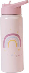 Saro Regenbogen Thermos 500ml Rosa (Verschiedene Designs oder Farben)