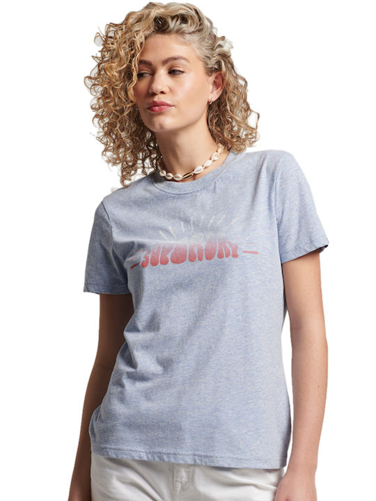 Superdry Γυναικείο T-shirt Μπλε