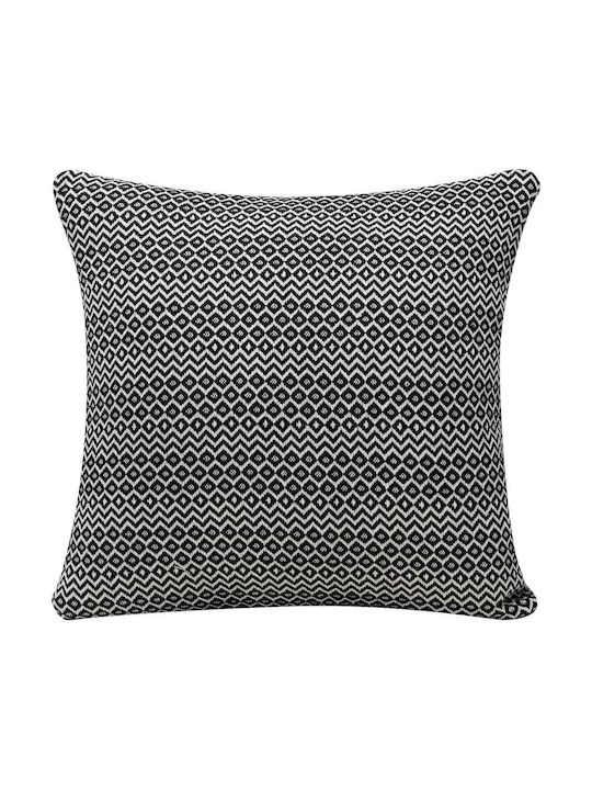 Madi Sofa Cushion Herhaling Made of 100% Cotton Anthracite 45x45 cm