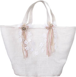 NstNastasia Christening Bag Burlap White 1794