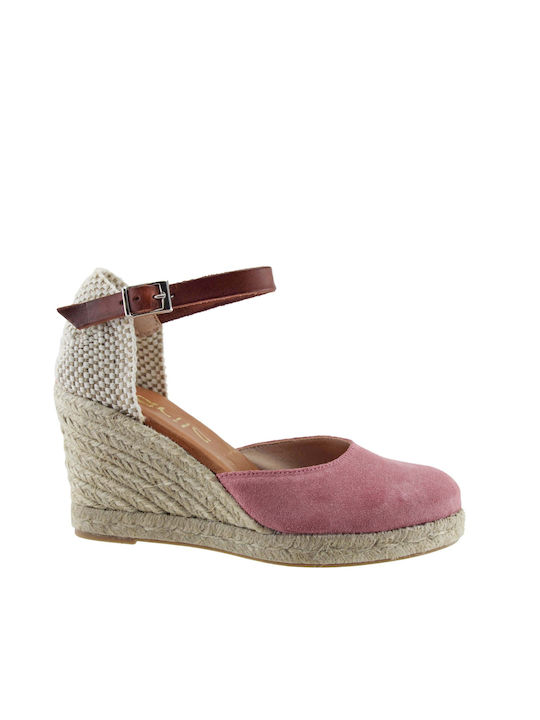 Marila Damen Espadrilles Leder 748-23235 Lachsfarbenes Wildleder