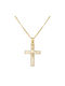 Baptismal Crosses with Chain 14K Gold Baptismal Cross K14 with chain 045602C 045602C 045602C Men's Gold 14 Karat