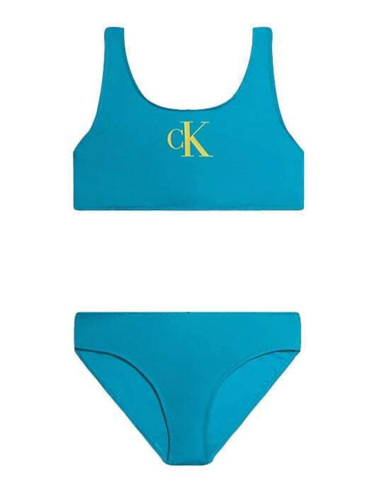 Calvin Klein Costum de baie pentru copii Bikini Turcoaz