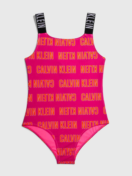 Calvin Klein Παιδικό Μαγιό Ολόσωμο Ροζ
