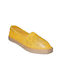 Women's yellow leather espadrilles MAGO 1506