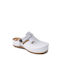 Leon MED900 Leather Anatomic Clogs White