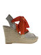 FL6ΗLΟFΑL04 Damenplattformen im Espadrilles-Stil Beige