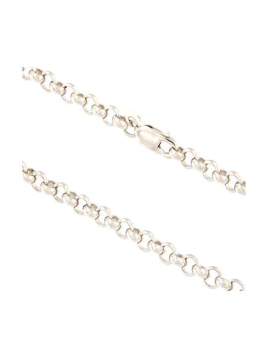 Silver platinum plated neck chain 925 (60cm).