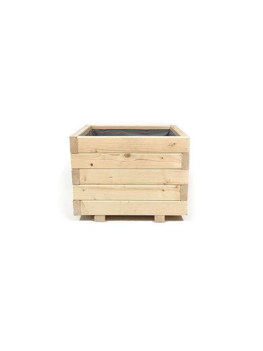 Woodware Γλάστρα Ξύλινη Μπεζ 50x50x50εκ.