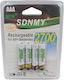 SDNMY Rechargeable Battery AAA Ni-MH 2700mAh 1.2V 4pcs