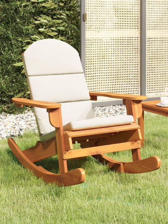 Hölzernes Adirondack mit Kissen Braun 1Stück 75x105x90cm