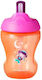 Tommee Tippee Baby Cup with Handles and Straw made of Plastic Orange 230ml for 7m+m+