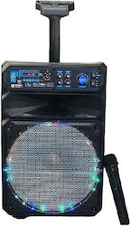 Kimiso Karaoke-System mit einem Drahtlosen Mikrofon QS-1208 in Schwarz Farbe