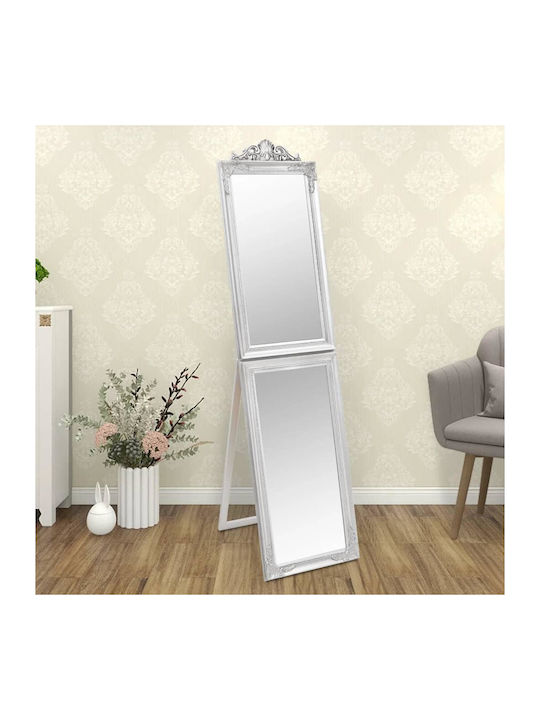 vidaXL Καθρέπτης με Ασημί Ξύλινο Πλαίσιο 160x40cm