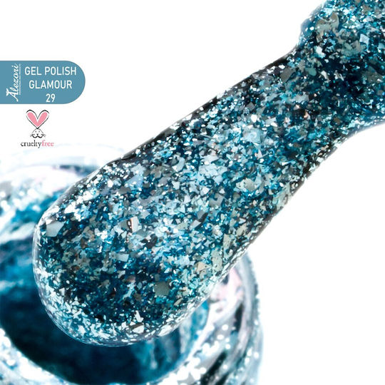 Alezori Halb-permanenter Nagellack 010 mit Glitter 15ml 1Stück