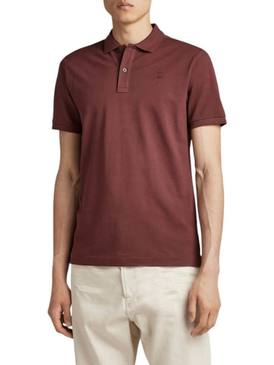 G-Star Raw Dunda Polo Μπλούζα Κοντομάνικη Καφέ