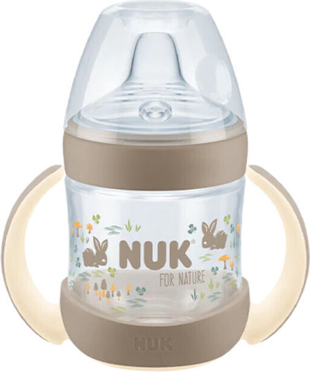 Nuk Nature Lern-Trinkflasche Kunststoff mit Griffen Beige für 6m+m+ 150ml 10.743.072