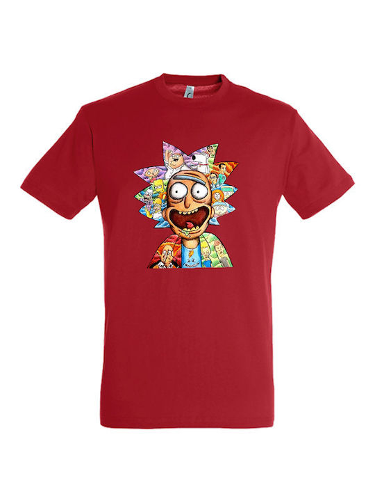 Morty & Rick red blouse