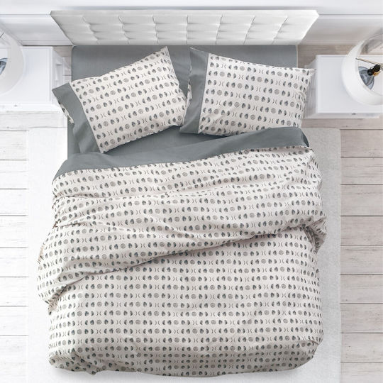 Makis Tselios Home Duvet Cover Cotton Queen 220x240 Term Gray