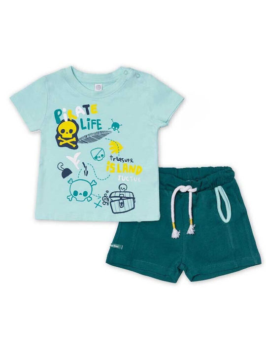 Tuc Tuc Kids Set with Shorts Summer 2pcs Green