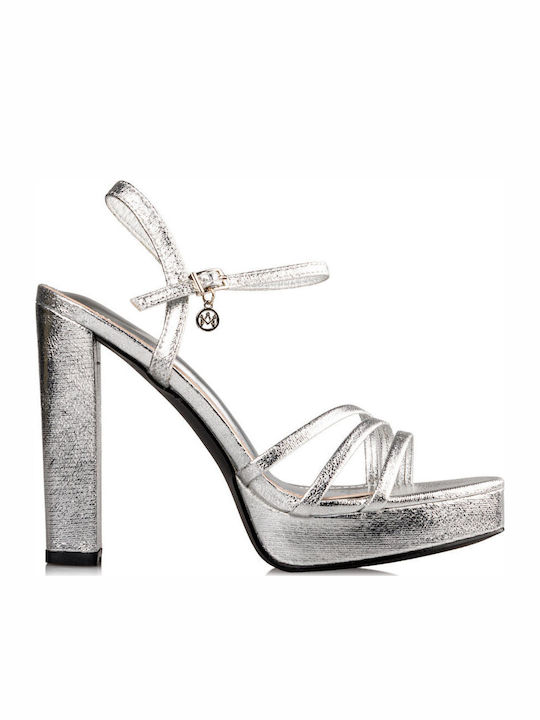Envie Shoes Πέδιλα Ασημί