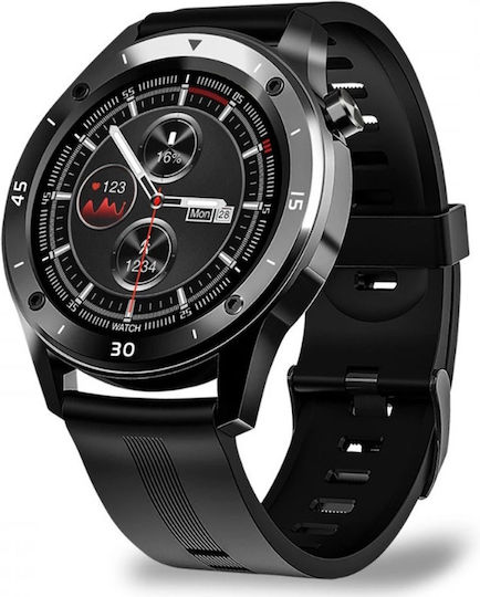 Moxom Sports Αδιάβροχο Smartwatch με Παλμογράφο (Μαύρο)