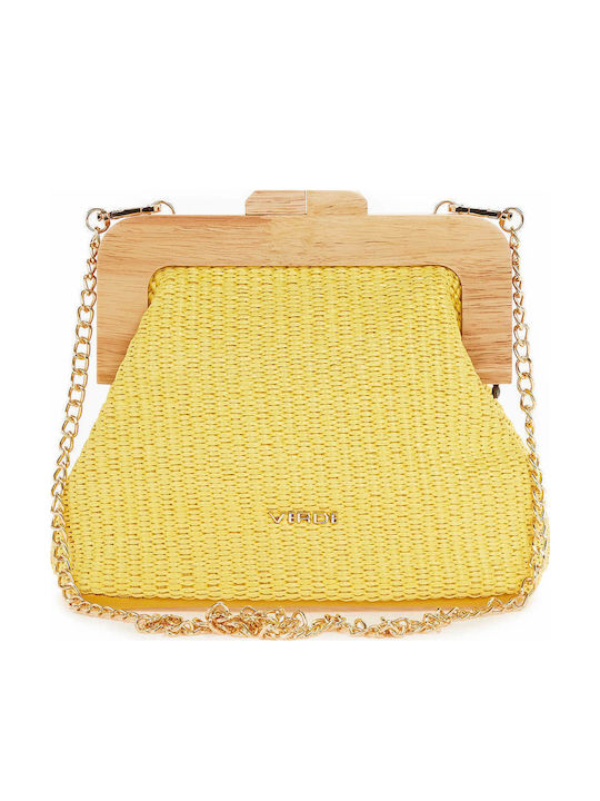 Verde Geantă de damă Crossbody Galbenă