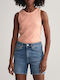 Gant pentru Femei de Vară Bluză din Bumbac Fără mâneci Light Orange