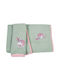 Greenwich Polo Club Essential Baby Σετ Βρεφικές Πετσέτες Πράσινες 2τμχ Βάρους 400gr/m²