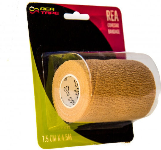 Rea Tape Cohesive Bandage Ελαστικός Αυτοσυγκρατούμενος Επίδεσμος 10cm x 4.5m Μπεζ