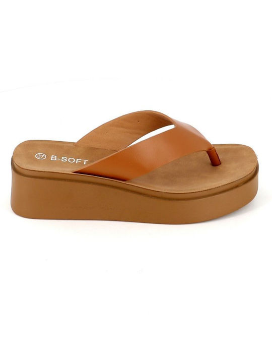 B-Soft Flatforms Women's Sandals Tabac Brown