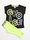 Kids' Set with Leggings Summer 2pcs Black
