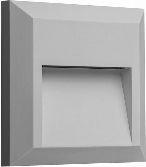 Fos me Επιτοίχια Εξωτερική Πλαφονιέρα LED IP65 2.1W με Ρυθμιζόμενο Λευκό Φως 12.5x12.5εκ.