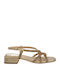 Sandals from Patent Leather with Strass Gold