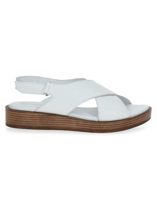 Caprice Anatomic Leather Crossover Women's Sandals White