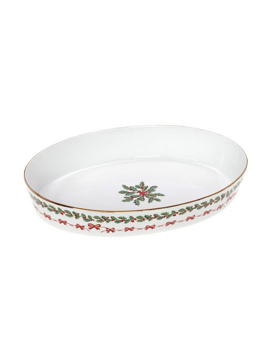 Cryspo Trio Christmas Platter Porcelain Multicolored D41cm.