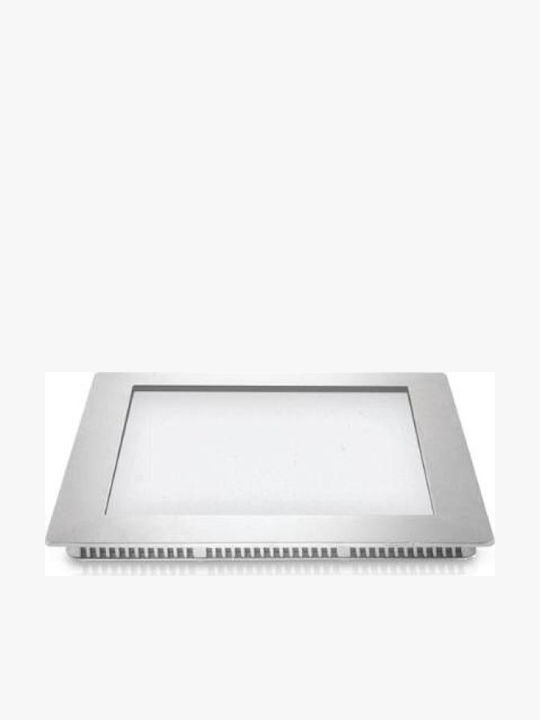 Fos me Τετράγωνο Χωνευτό LED Panel 18W με Ψυχρό Λευκό Φως 6500K 22.5x22.5εκ.
