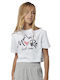 Παιδικό Crop Top Κοντομάνικο White
