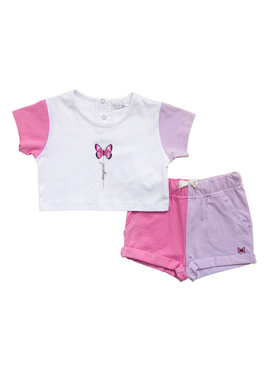 Funky Kids Set with Shorts Summer 2pcs White