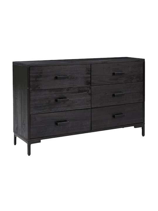 Chest of Drawers of Solid Wood with 6 Drawers B...