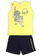 Nek Kids Wear Kids Set with Shorts Summer 2pcs Yellow