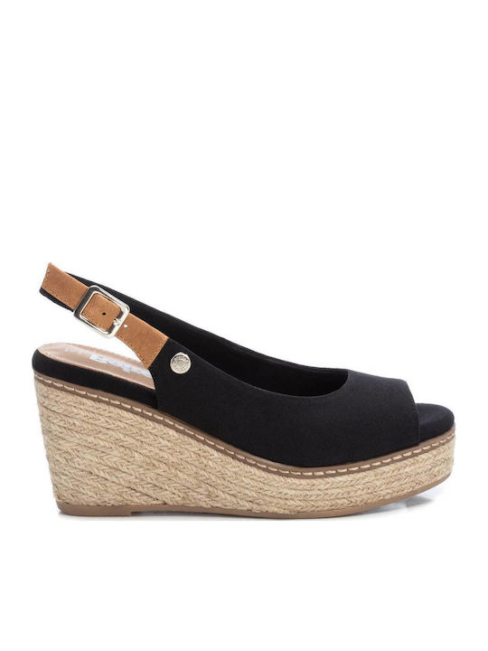 Women's Peep Toe Platforms Black