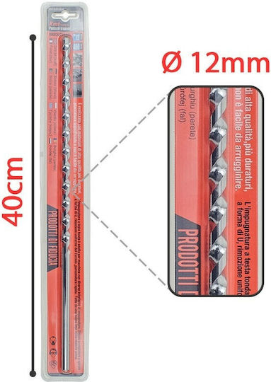 Свредло с Цилиндрична Опашка за Метал 12x400mm