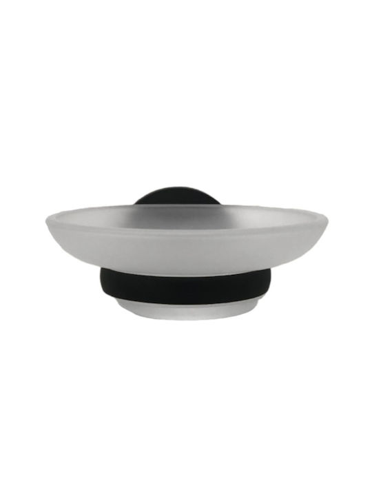 Viospiral Glass Soap Dish Wall Mounted Black