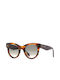 Celine Women's Sunglasses with Brown Tartaruga Acetate Frame and Gray Gradient Lenses CL4003IN 56F