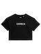 4F Kids Crop Top Short Sleeve Black