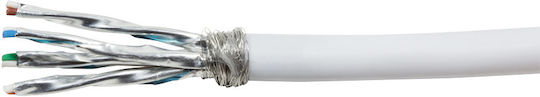LogiLink S/FTP Cat.7 (10Gbps) Καλώδιο Δικτύου Ethernet χωρίς ακροδέκτες 50m Λευκό
