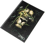 Polo Spiral Notebook Ruled A4 120 Sheets 4 Subjects Lion Thunder Multicolour 1pcs